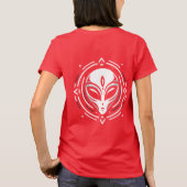 Een onderscheidend buitenaards hoofd dat een fanta t-shirt (Achterkant)