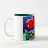 Een onderwateravontuur tweekleurige koffiemok (Links)