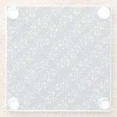 Een Onderzetter in glas met bloemenprint Glazen Onderzetter (Achterkant)