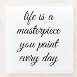 Een Onderzetter uit sterrek Glazen Onderzetter