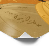 Een onderzoeker een zoete pompoenen perfect poster (Hoek)