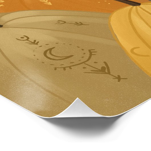 Een onderzoeker een zoete pompoenen perfect poster (Hoek)