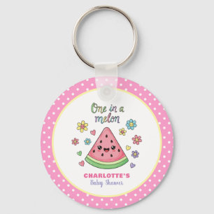 Een One in a Melon Celebration Baby shower Sleutelhanger
