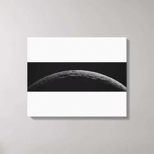 Een onecht landschap van de maan van Saturnus Canvas Afdruk (Voorkant)