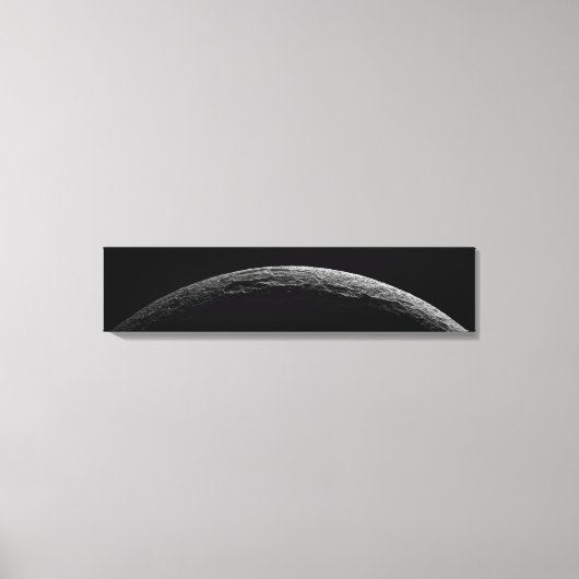 Een onecht landschap van de maan van Saturnus Canvas Afdruk (Voorkant)