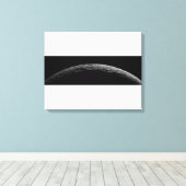 Een onecht landschap van de maan van Saturnus Canvas Afdruk (Insitu (Houten vloer))