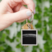 Een onecht landschap van de maan van Saturnus Sleutelhanger (Hand)