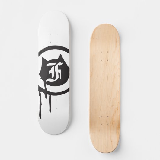 een onefelixontwerp "Drip Cat logo"-skateboard Skateboard (Voorkant)