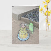 een ongebruikelijke cake topper kaart (Gele Bloem)