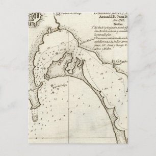 Een ongekleurde kaart van de haven van San Diego