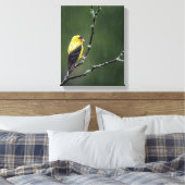 Eén ongelukkige Goldfinch Canvas Afdruk (Insitu (Slaapkamer))