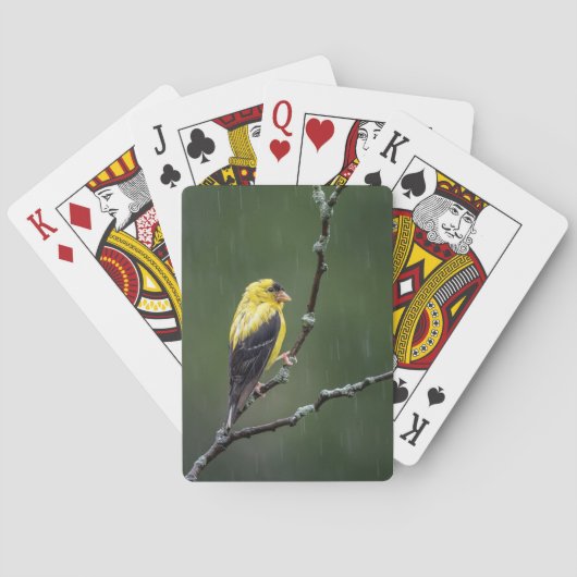 Eén ongelukkige Goldfinch Pokerkaarten (Achterkant)