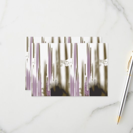 Een ongerept meer genesteld tussen besneeuwde berg RSVP kaartje (Voorkant / Achterkant in situ)