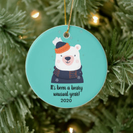 Een ongewoon jaar in de bijenstal, grappig Beer 20 Keramisch Ornament