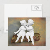 Een onnozele zoete kus van de kindertijd briefkaart (Voorkant / Achterkant)