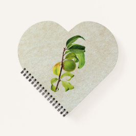 Een onrijpe perzik gepersonaliseerde compositie notitieboek