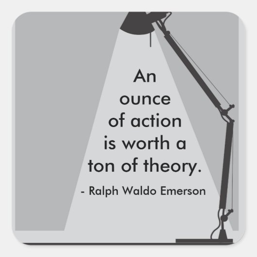 "Een ons van actie" Sticker (Voorkant)