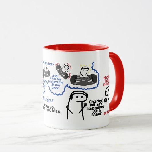 Een onschuldige F1 Mok (Voorkant rechts)