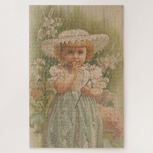 "Een ontluikend Pasen" Vintage Illustratie, ca. 18 Legpuzzel (Verticaal)