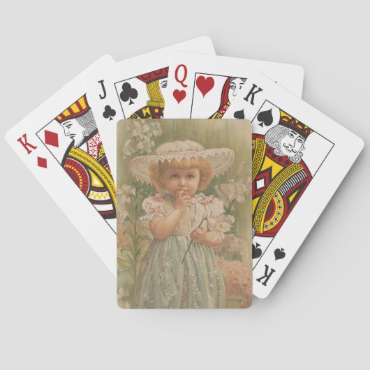 "Een ontluikend Pasen" Vintage Illustratie, ca. 18 Pokerkaarten (Achterkant)