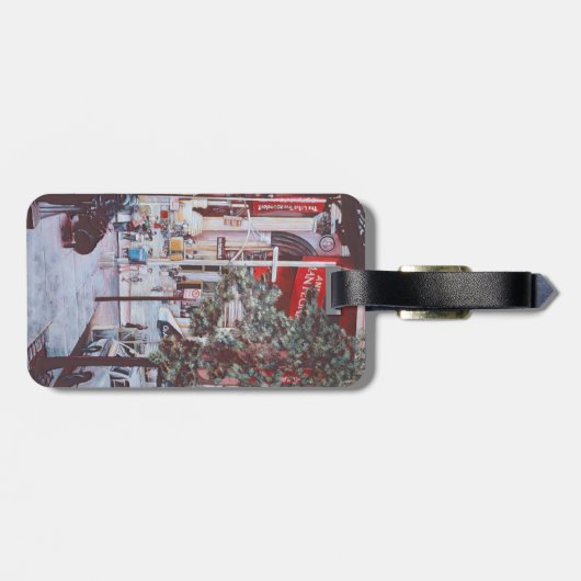 Een ontmoeten moment bagagelabel (Achterkant horizontaal)