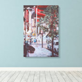 Een ontmoeten moment canvas afdruk (Insitu (Houten vloer))