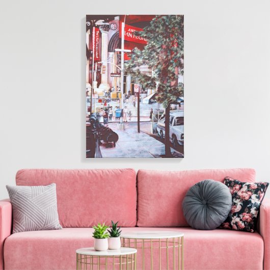 Een ontmoeten moment canvas afdruk (Insitu (Woonkamer))