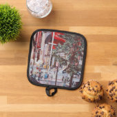 Een ontmoeten moment pannenlap (Top down)