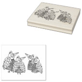 Een ontmoeting van de vogels rubberstempel (Gestempeld)