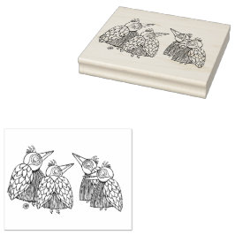 Een ontmoeting van de vogels rubberstempel