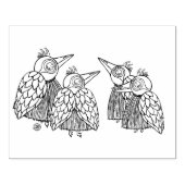 Een ontmoeting van de vogels rubberstempel (Afrduk)