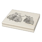 Een ontmoeting van de vogels rubberstempel (Stempel)