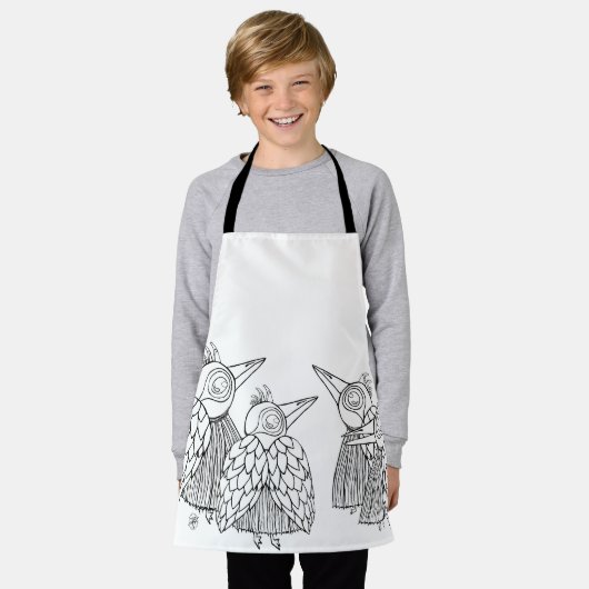 Een ontmoeting van vogels schort (Gedragen)