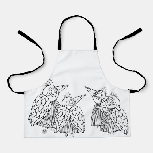 Een ontmoeting van vogels schort (Voorkant)