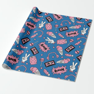 Een ontploffing uit de jaren '90 cadeaupapier