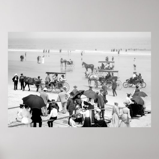 Een ontspannen dag in Daytona Beach, Florida 1904 Poster (Voorkant)