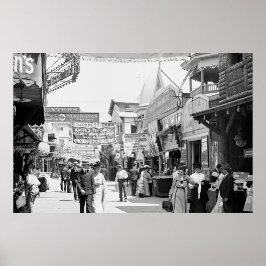 Een ontspannen dag op Coney Island 1903 Poster (Voorkant)