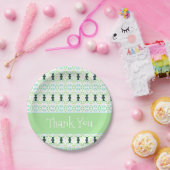 Een ontwerp met patronen dank u papieren bordje (Feest)