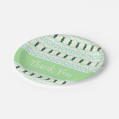 Een ontwerp met patronen dank u papieren bordje (Gekanteld)