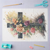 Een ontwerp uit de Floral Cross-reeks 10 Tissuepapier (Craft)