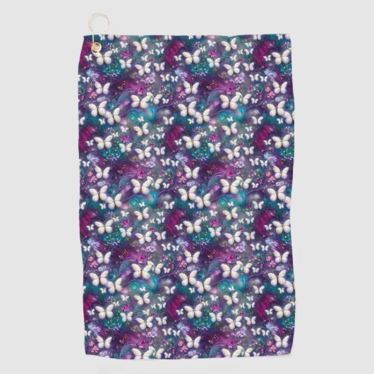 Een ontwerp uit de multifunctionele vlinderreeks 5 golfhanddoek (Voorkant)