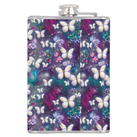 Een ontwerp uit de multifunctionele vlinderreeks 5 heupfles (Achterkant)