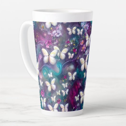 Een ontwerp uit de multifunctionele vlinderreeks 5 latte mok (Linkerhoek)