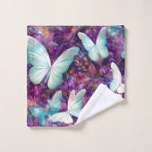 Een ontwerp uit de multifunctionele vlinderreeks 7 bad handdoek (Wasdoekje)