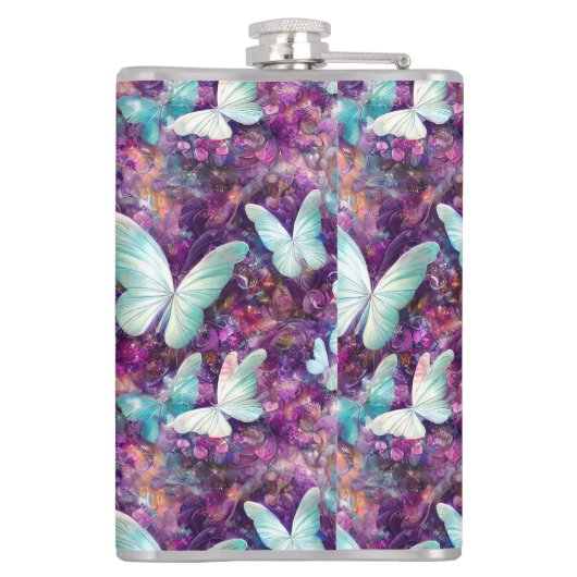 Een ontwerp uit de multifunctionele vlinderreeks 7 heupfles (Achterkant)