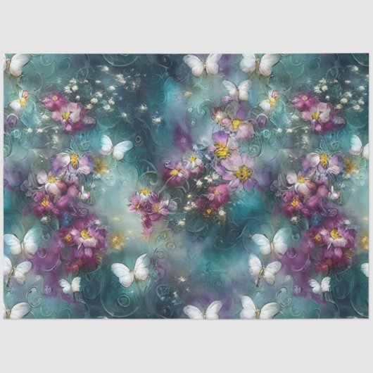 Een ontwerp uit de Mystical Butterfly-reeks 10 Tissuepapier (Voorkant)
