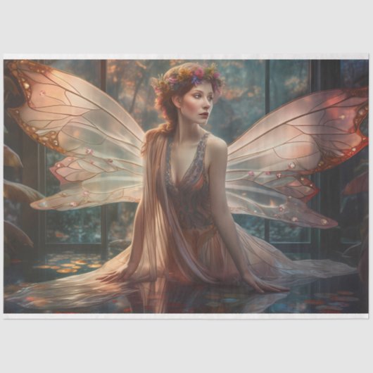 Een ontwerp uit de Mystical Fairy-reeks 6 Tissuepapier (Voorkant)