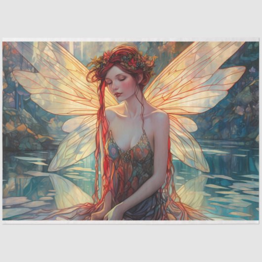 Een ontwerp uit de Mystical Fairy-reeks 7 Tissuepapier (Voorkant)