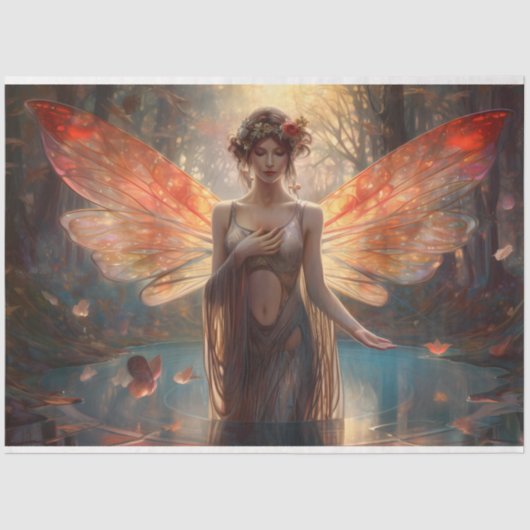 Een ontwerp uit de Mystical Fairy-reeks 8 Tissuepapier (Voorkant)