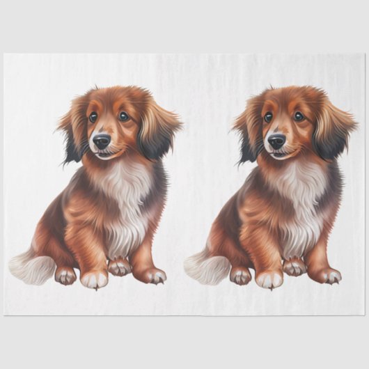 Een ontwerp uit de Small Dog-reeks 18 Tissuepapier (Voorkant)